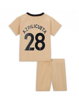 Chelsea Cesar Azpilicueta #28 Ausweichtrikot für Kinder 2022-23 Kurzarm (+ Kurze Hosen)